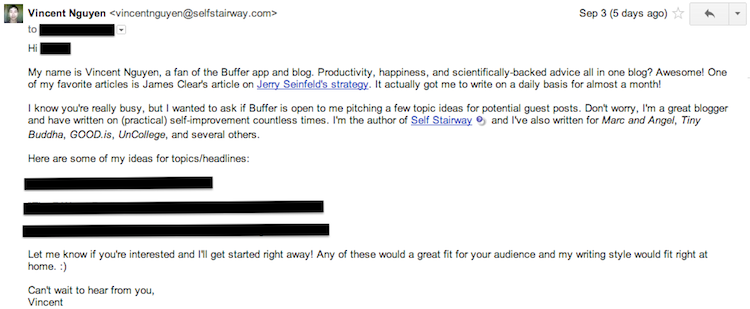 My pitch to Buffer's blog